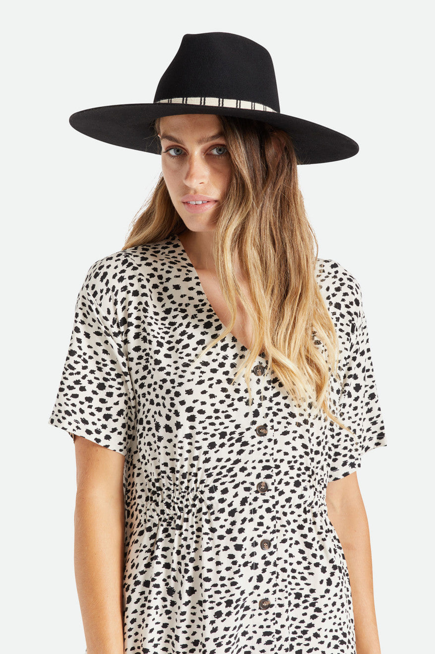 Sombreros De Fieltro Brixton Leigh Felt Fedora Mujer Negros | LZCYXP710