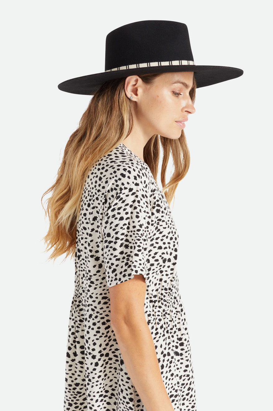 Sombreros De Fieltro Brixton Leigh Felt Fedora Mujer Negros | LZCYXP710