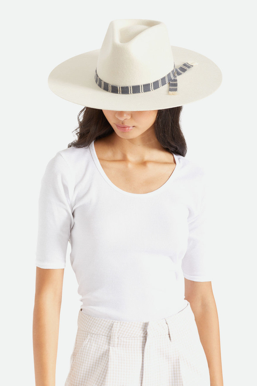 Sombreros De Fieltro Brixton Leigh Felt Fedora Mujer Blancos | ZHRLGC507