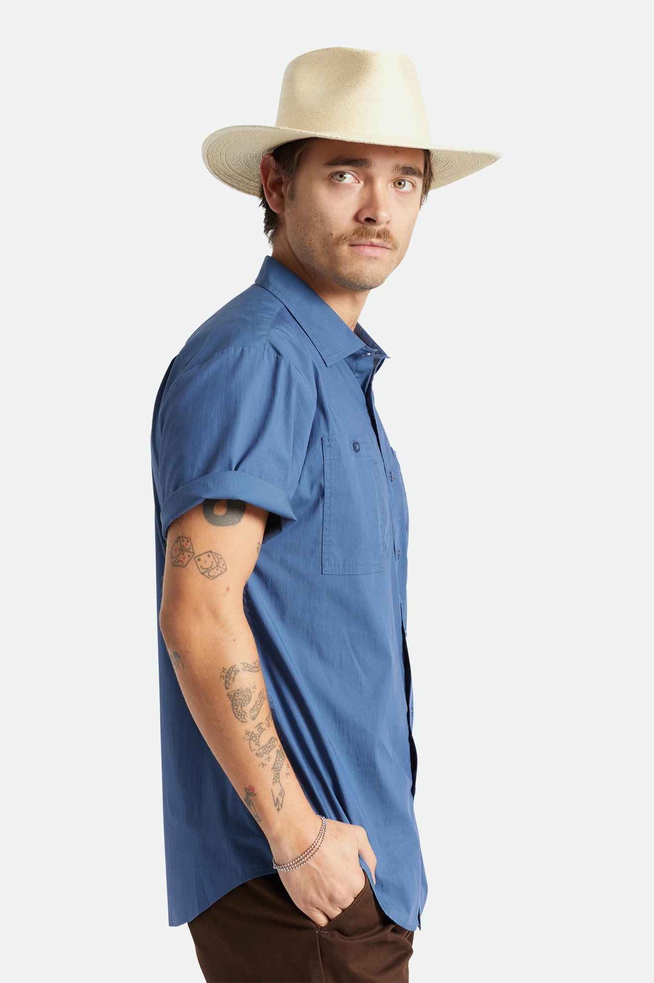 Sombreros De Fieltro Brixton Marcos Hombre Beige | VBLAHT375