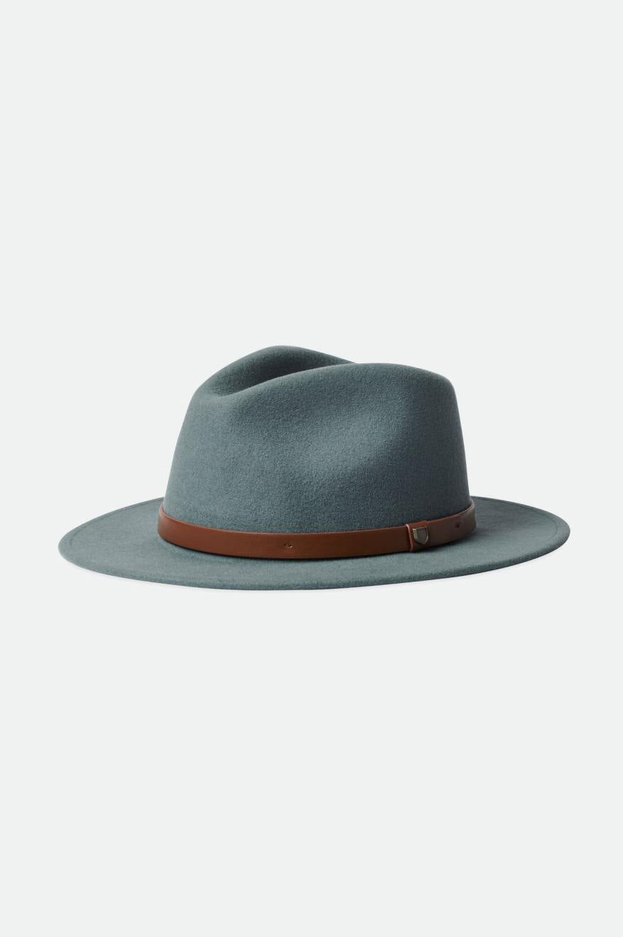 Sombreros De Fieltro Brixton Messer Fedora Mujer Azules | YRBINZ960