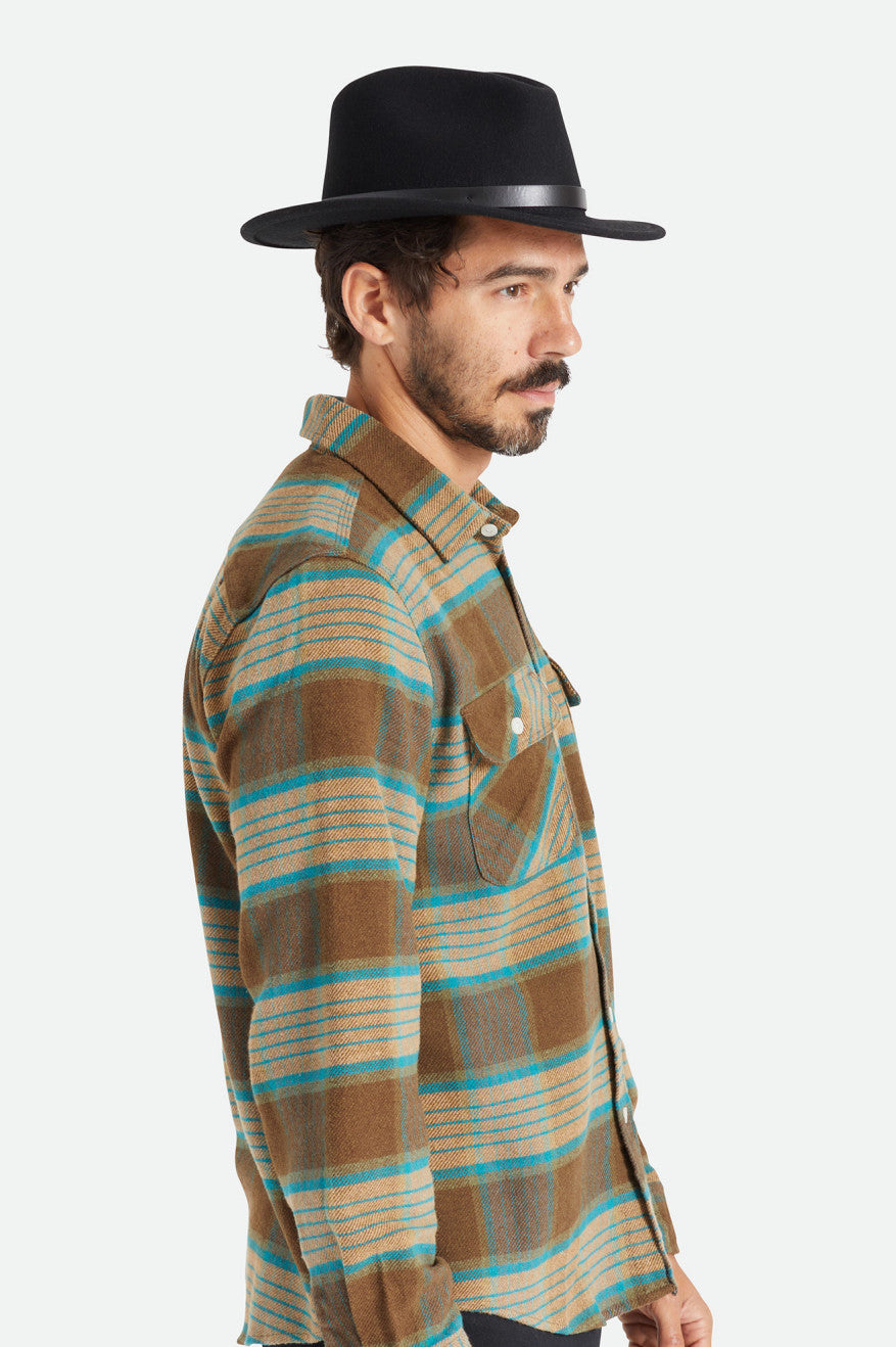 Sombreros De Fieltro Brixton Messer Fedora Mujer Negros | YZNQHS801