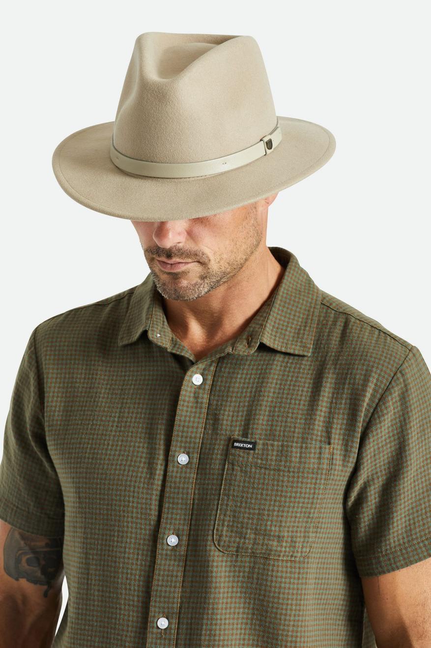 Sombreros De Fieltro Brixton Messer Hombre Verdes Claro | CFGOXM143