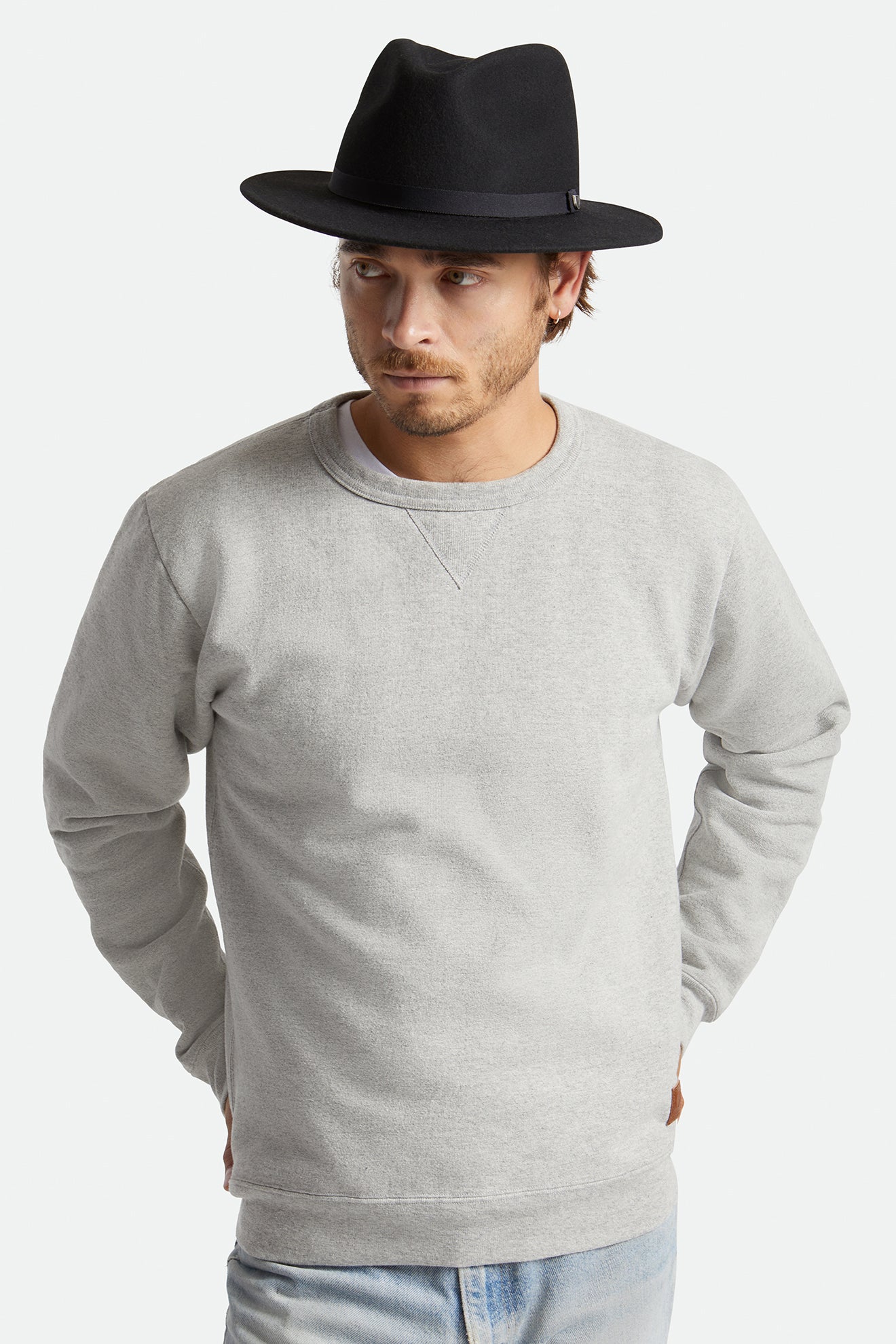 Sombreros De Fieltro Brixton Messer Packable Hombre Negros | KOEDCF793