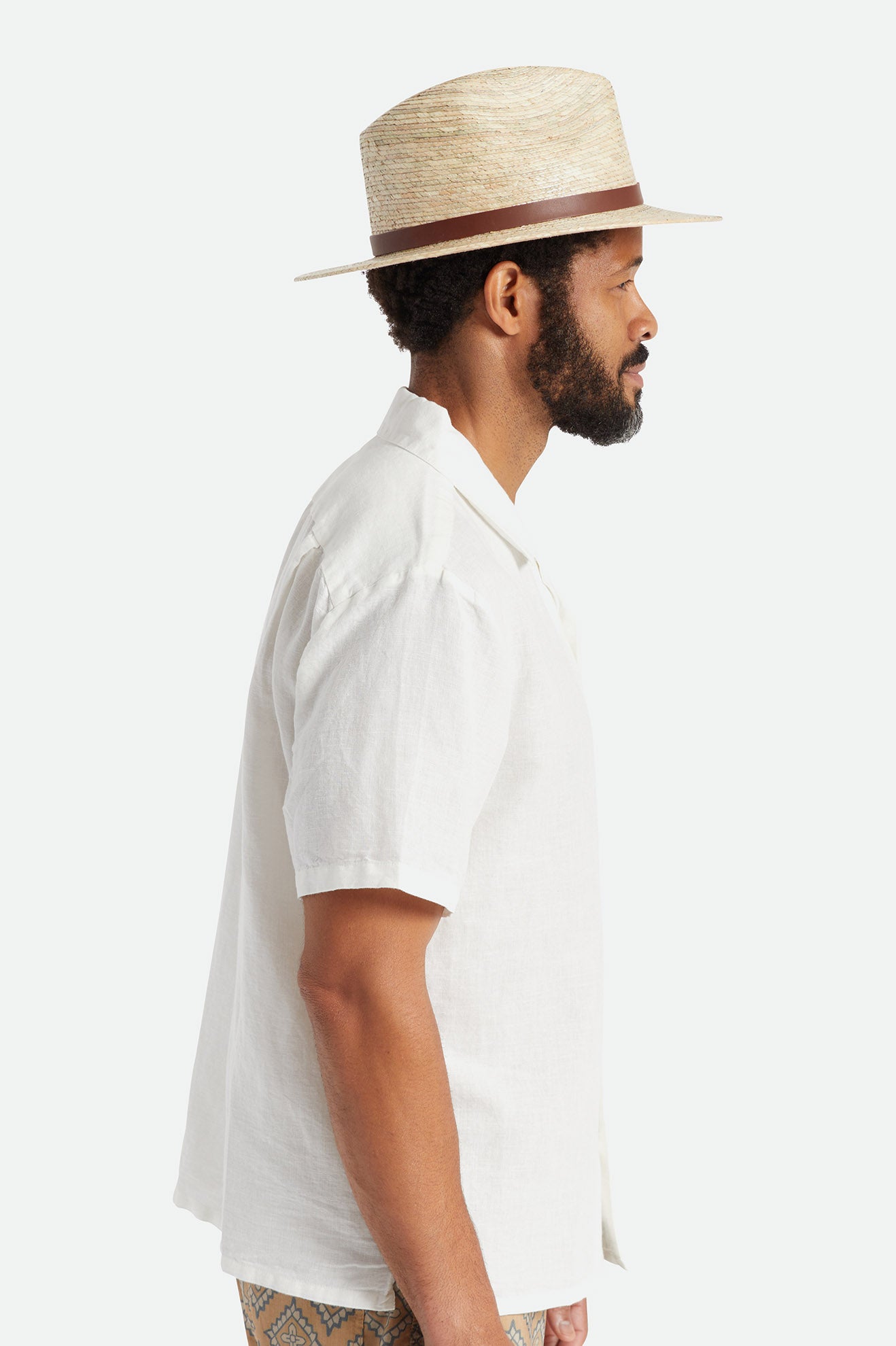 Sombreros De Fieltro Brixton Messer Straw Hombre Beige | YNOHZA179