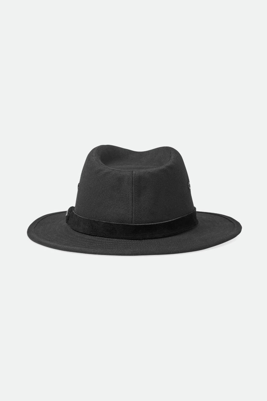 Sombreros De Fieltro Brixton Messer Utility Adventure Fedora Mujer Negros | AVUMCS918