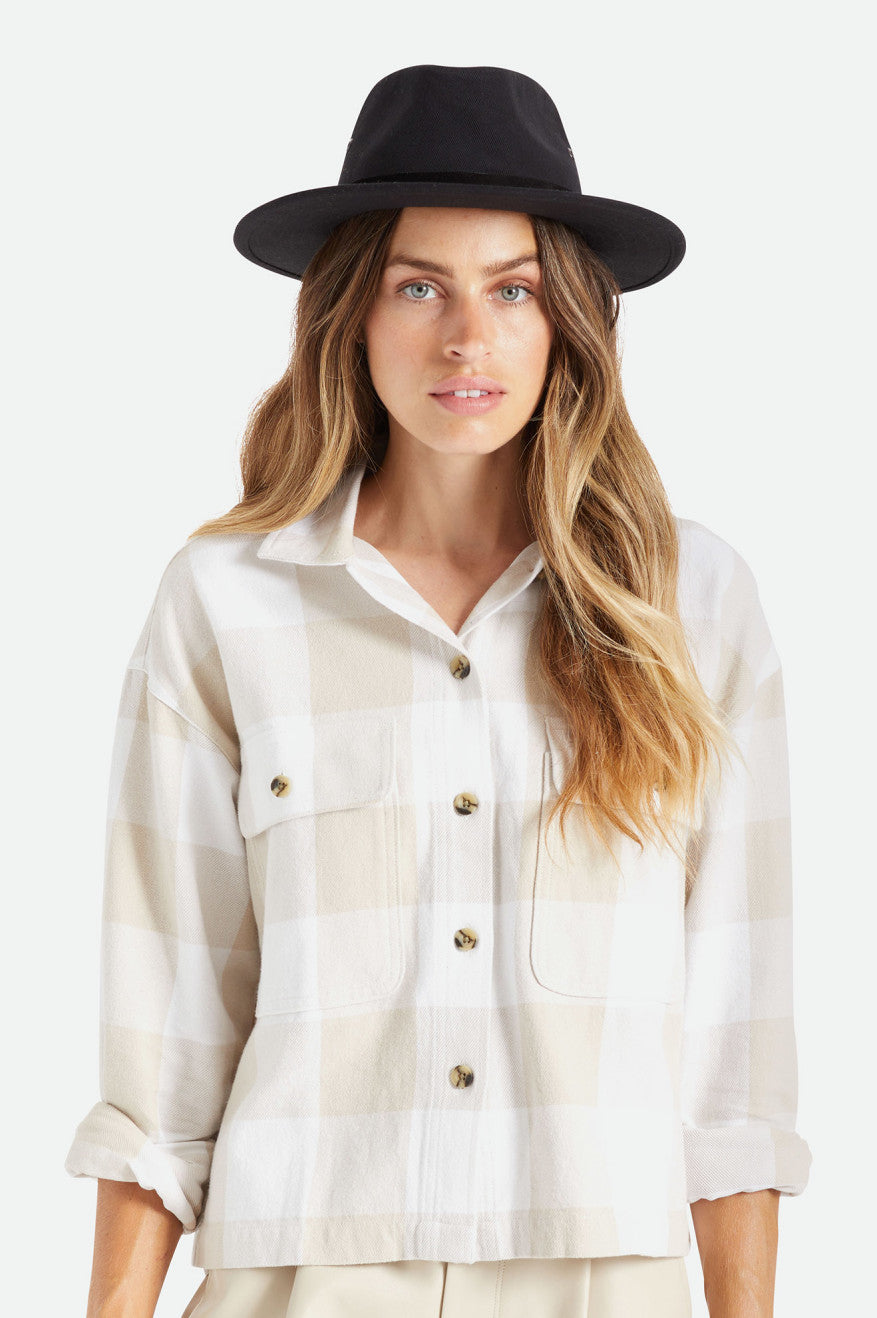 Sombreros De Fieltro Brixton Messer Utility Adventure Fedora Mujer Negros | AVUMCS918