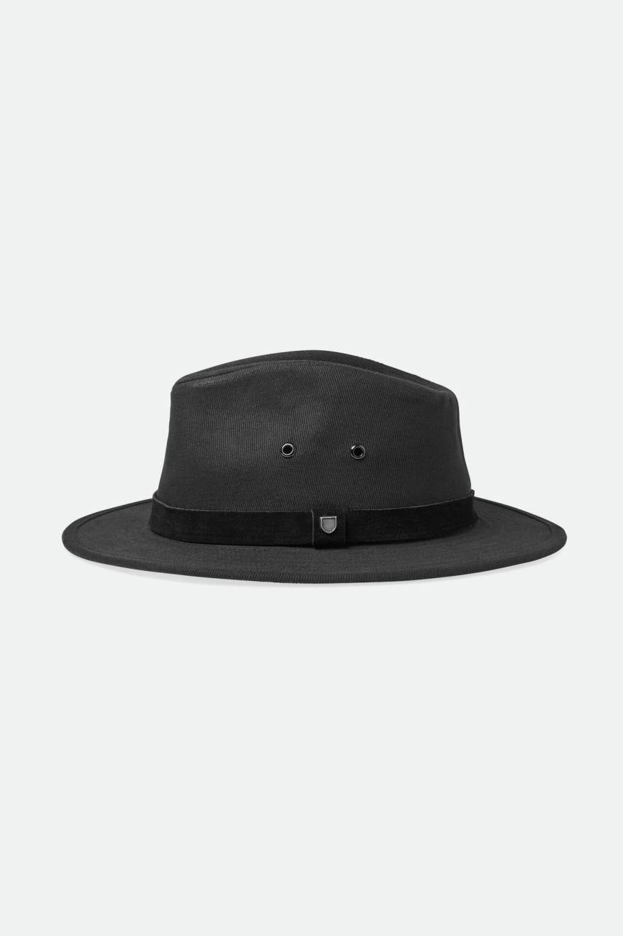 Sombreros De Fieltro Brixton Messer Utility Adventure Fedora Mujer Negros | AVUMCS918