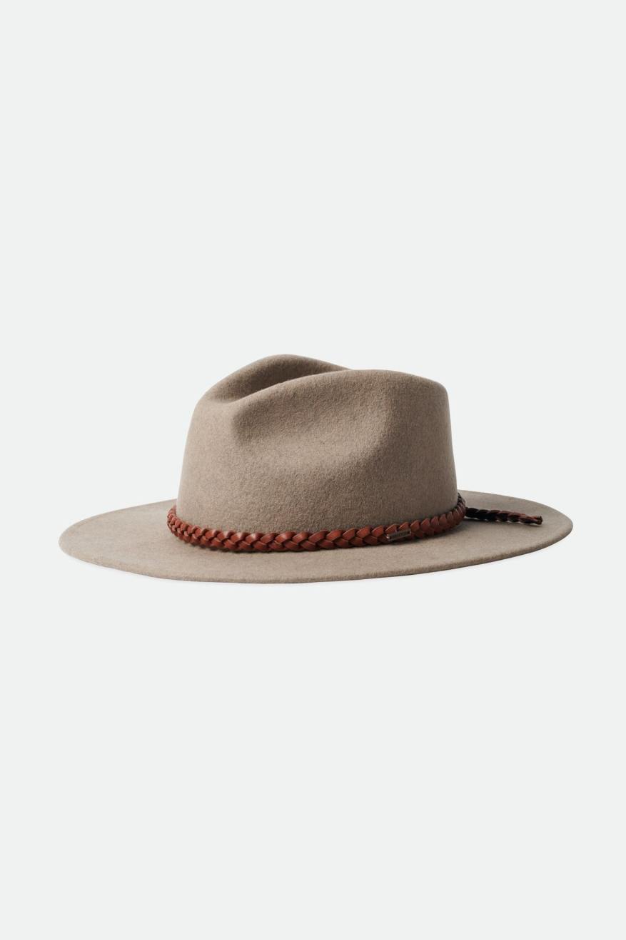 Sombreros De Fieltro Brixton Messer Western Hombre Beige | EMJIZF936