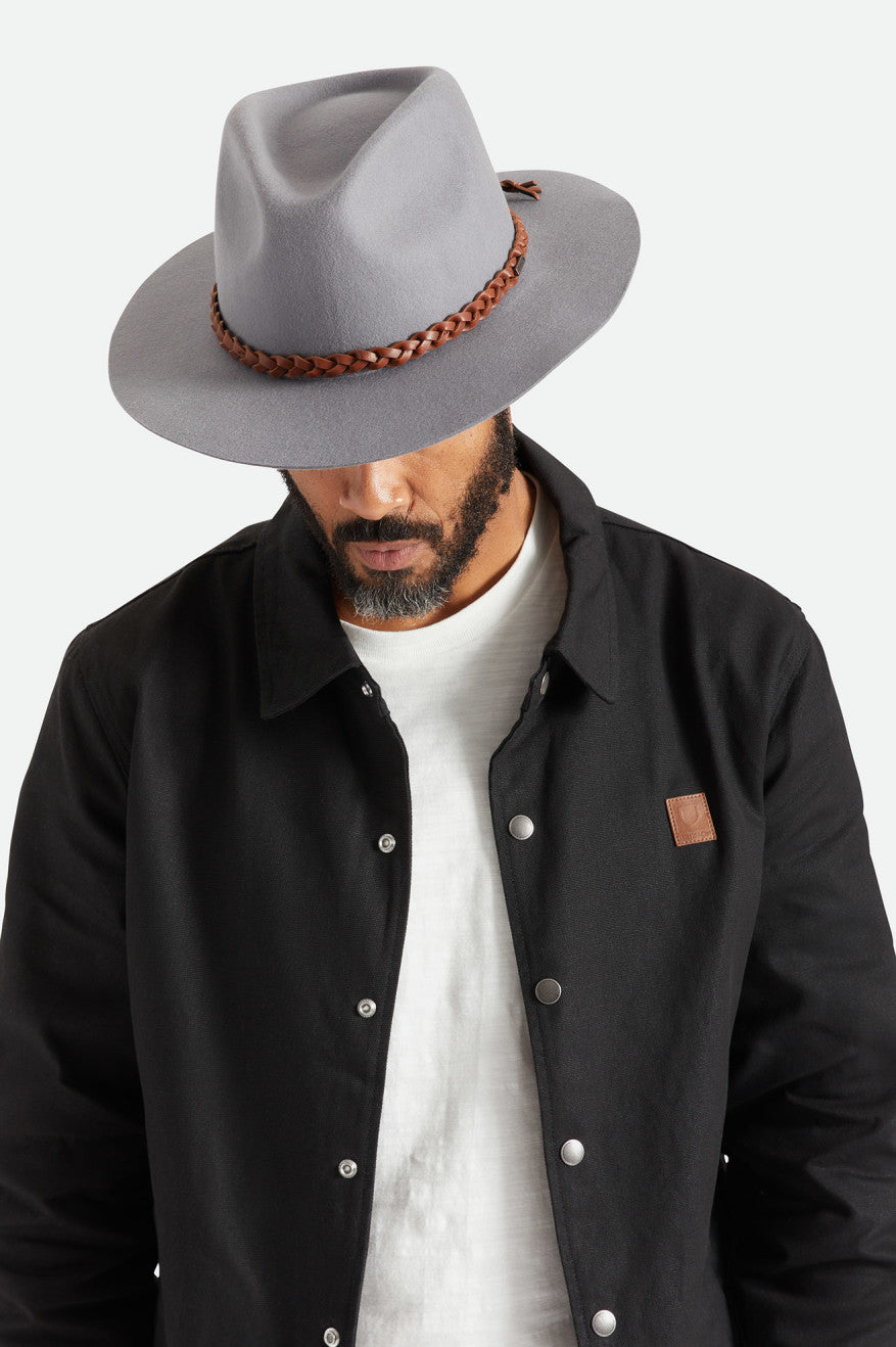 Sombreros De Fieltro Brixton Messer Western Hombre Grises | TEUSCA103