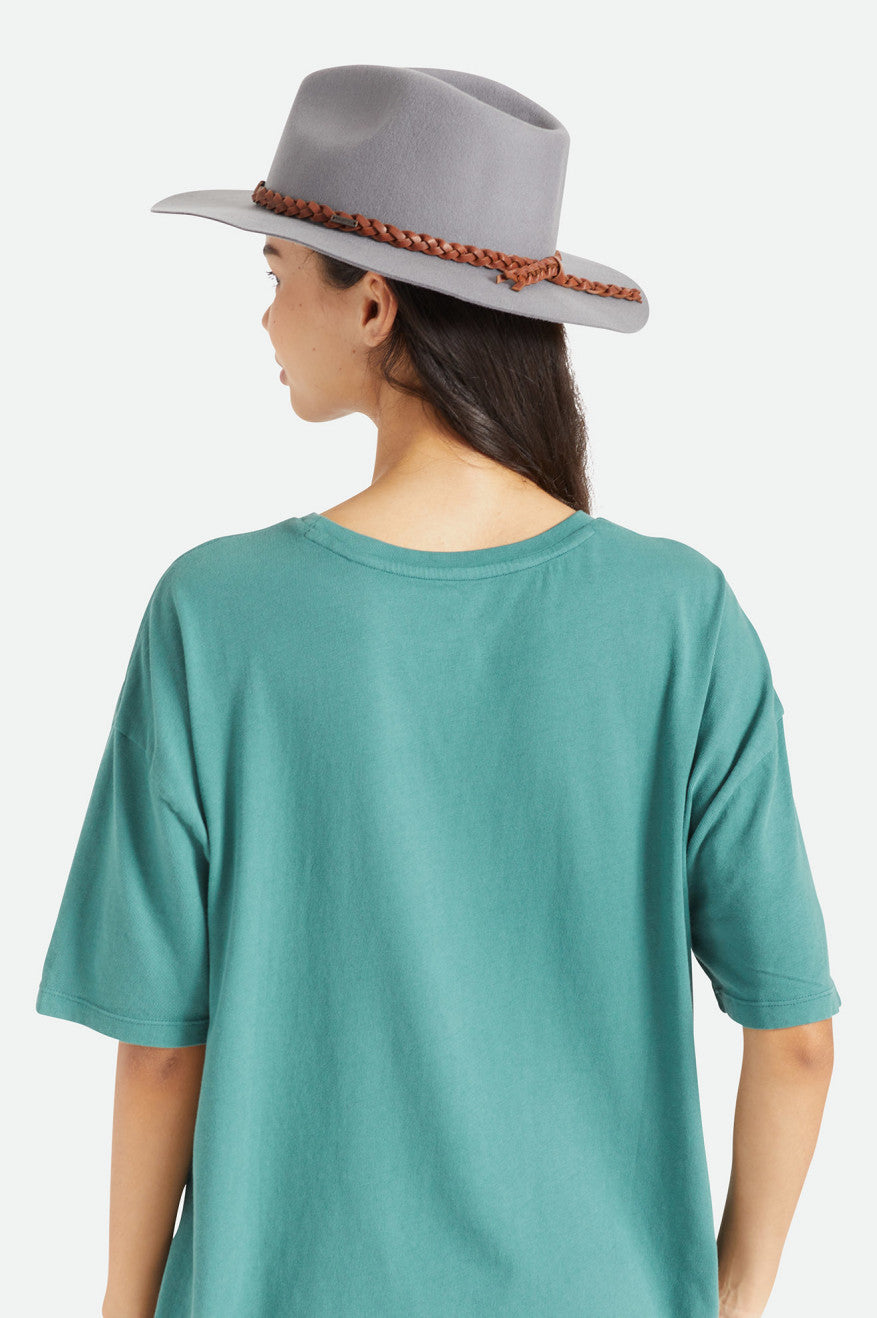 Sombreros De Fieltro Brixton Messer Western Fedora Mujer Grises | UWKDPH725