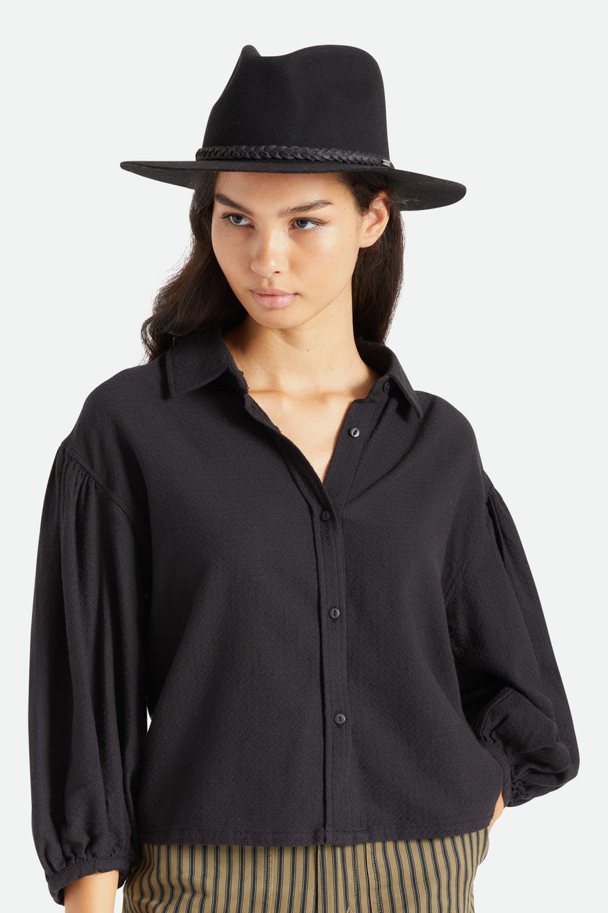 Sombreros De Fieltro Brixton Messer Western Hombre Negros | WSVIAU206