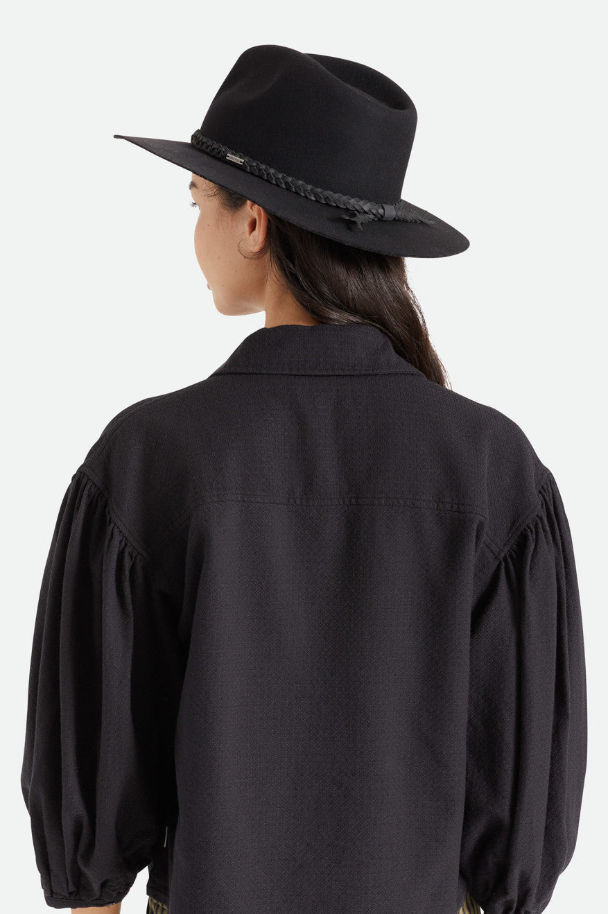 Sombreros De Fieltro Brixton Messer Western Hombre Negros | WSVIAU206