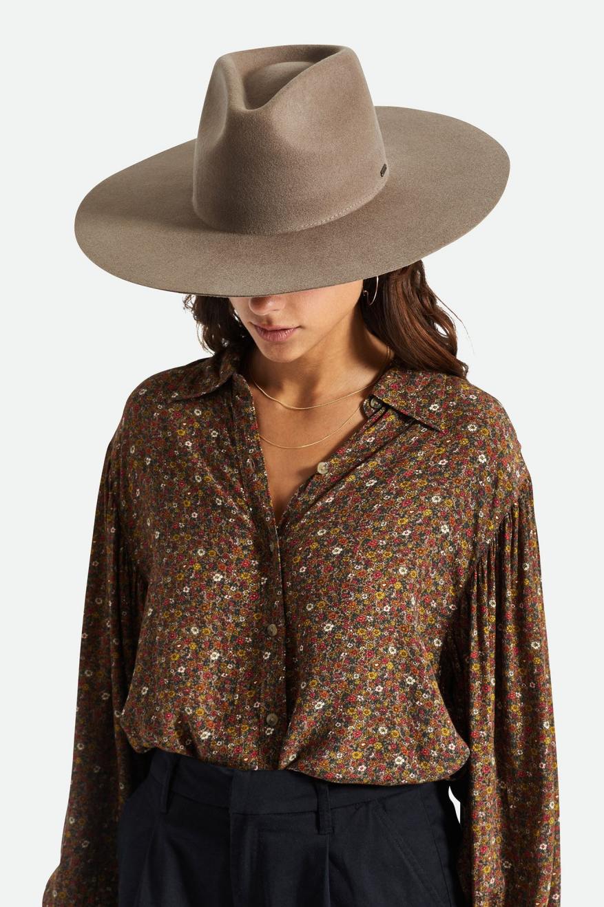 Sombreros De Fieltro Brixton Primrose Felt Fedora Mujer Grises | KFGCOX247