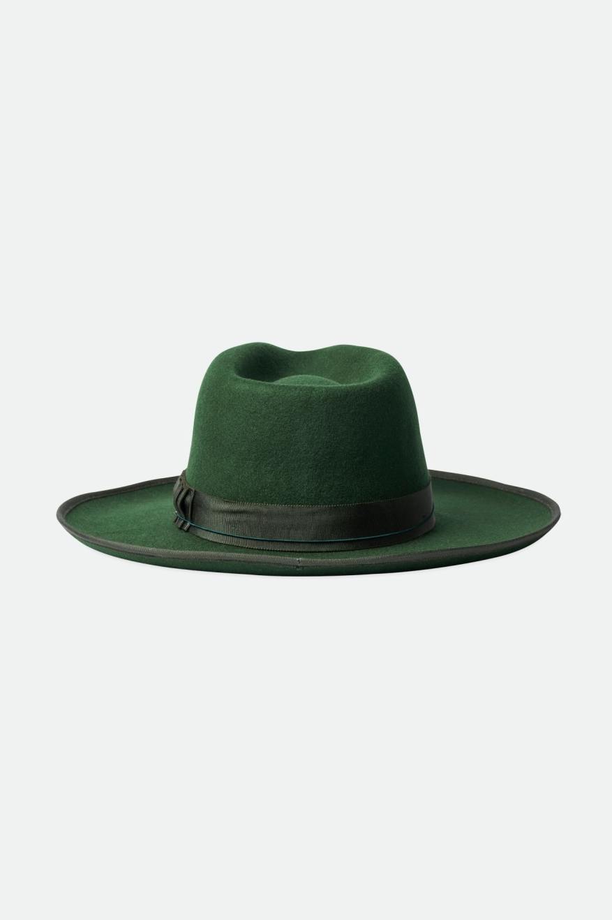 Sombreros De Fieltro Brixton Reno Fedora Mujer Verdes | IOKVEM348