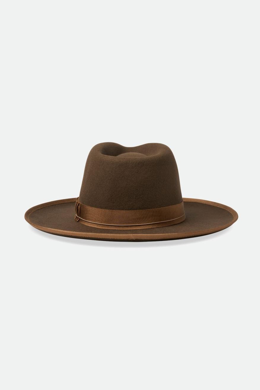 Sombreros De Fieltro Brixton Reno Fedora Mujer Marrom | QGTOWP456