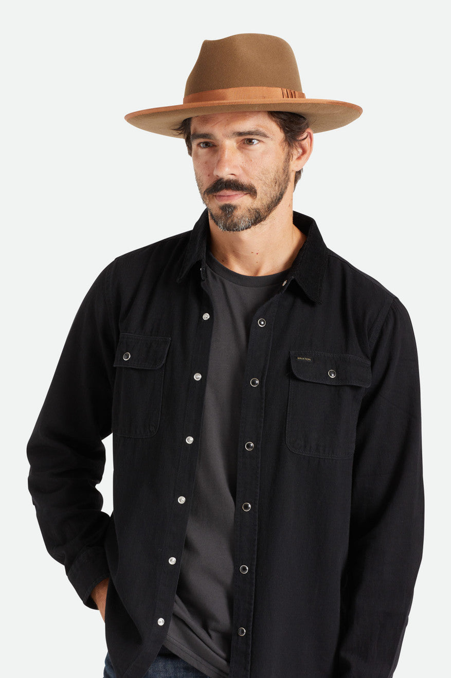 Sombreros De Fieltro Brixton Reno Fedora Mujer Marrom | QGTOWP456