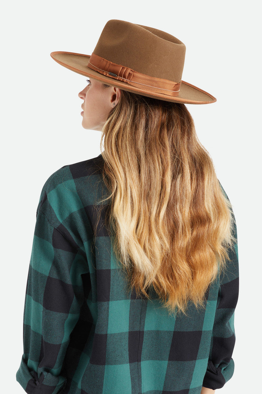 Sombreros De Fieltro Brixton Reno Fedora Mujer Marrom | QGTOWP456