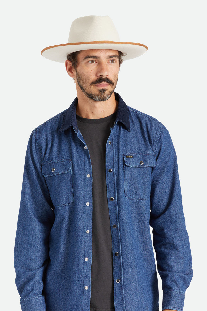 Sombreros De Fieltro Brixton Reno Hombre Blancos | UKHYPO807