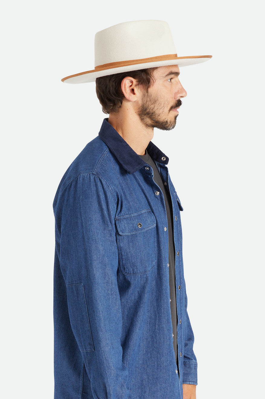 Sombreros De Fieltro Brixton Reno Hombre Blancos | UKHYPO807