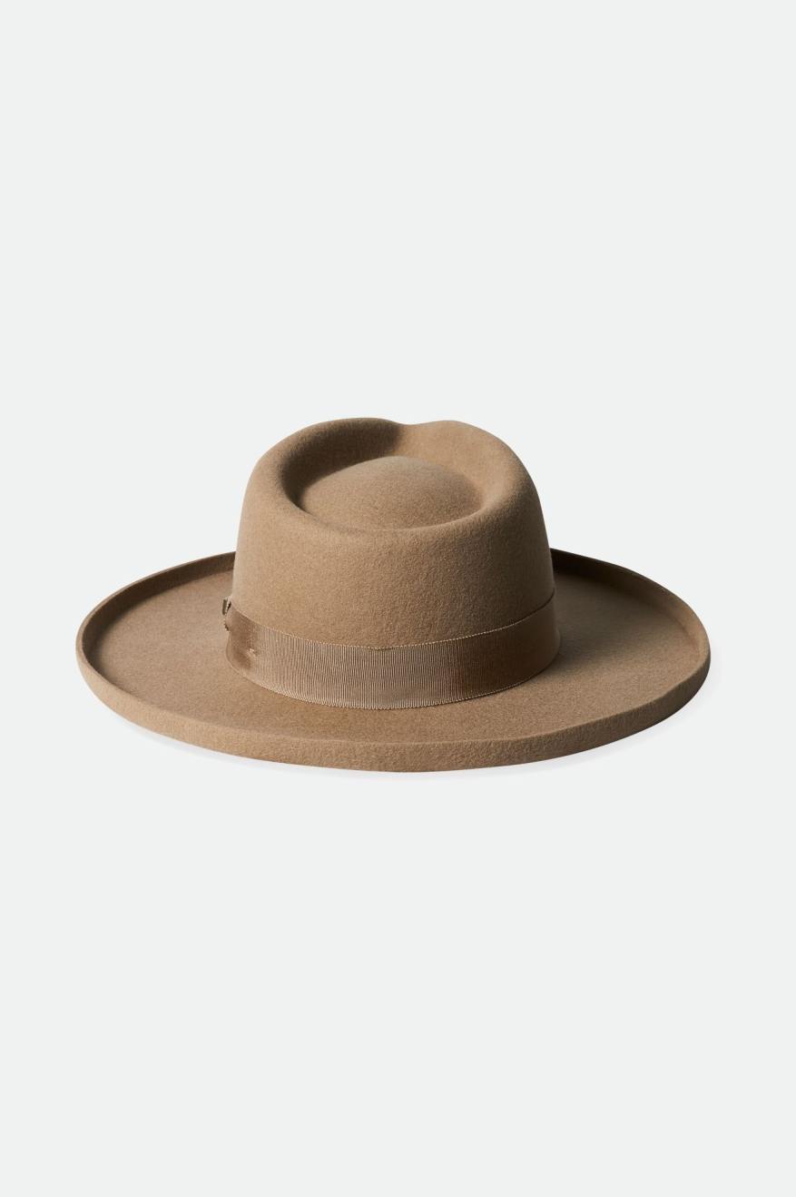 Sombreros De Fieltro Brixton Victoria Felt Fedora Mujer Marrom | VUWIMG961