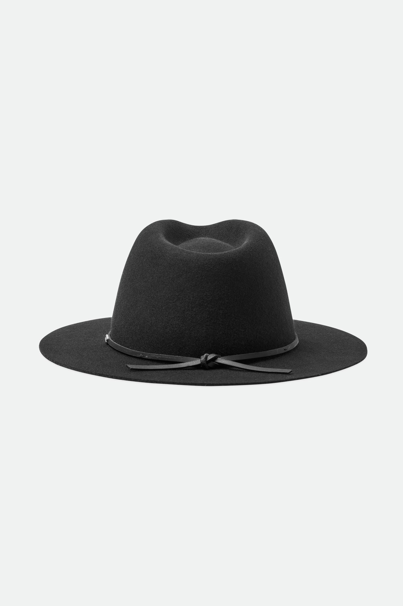 Sombreros De Fieltro Brixton Wesley Fedora Mujer Negros | TQBPRF351