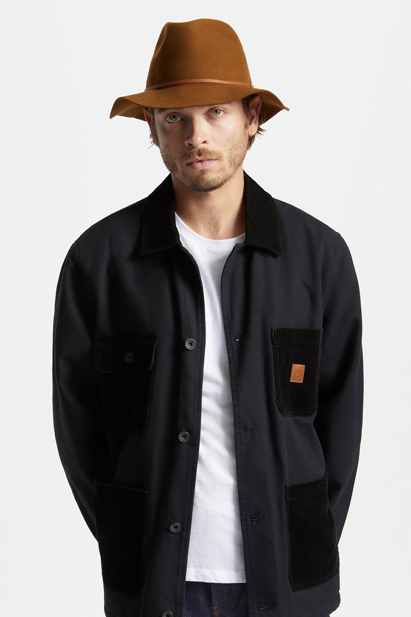 Sombreros De Fieltro Brixton Wesley Packable Hombre Cafes | OZEQTC745