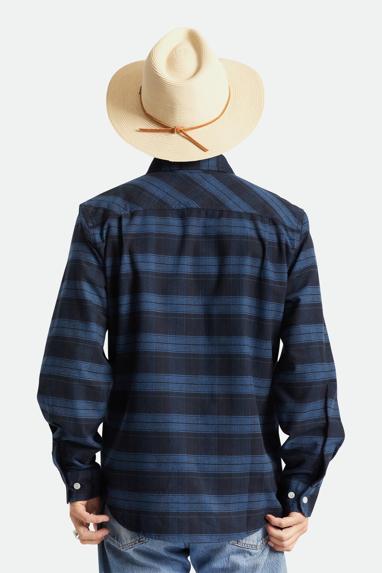 Sombreros De Fieltro Brixton Wesley Straw Packable Hombre Marrom | JXPGOY973