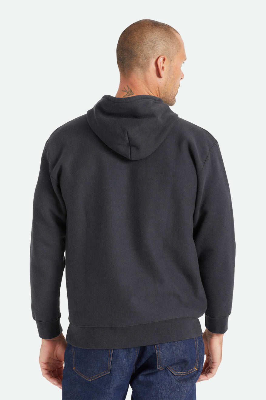 Sudadera Con Capucha Brixton Cooper Reserve Raglan Hombre Negros | GZSFOA086