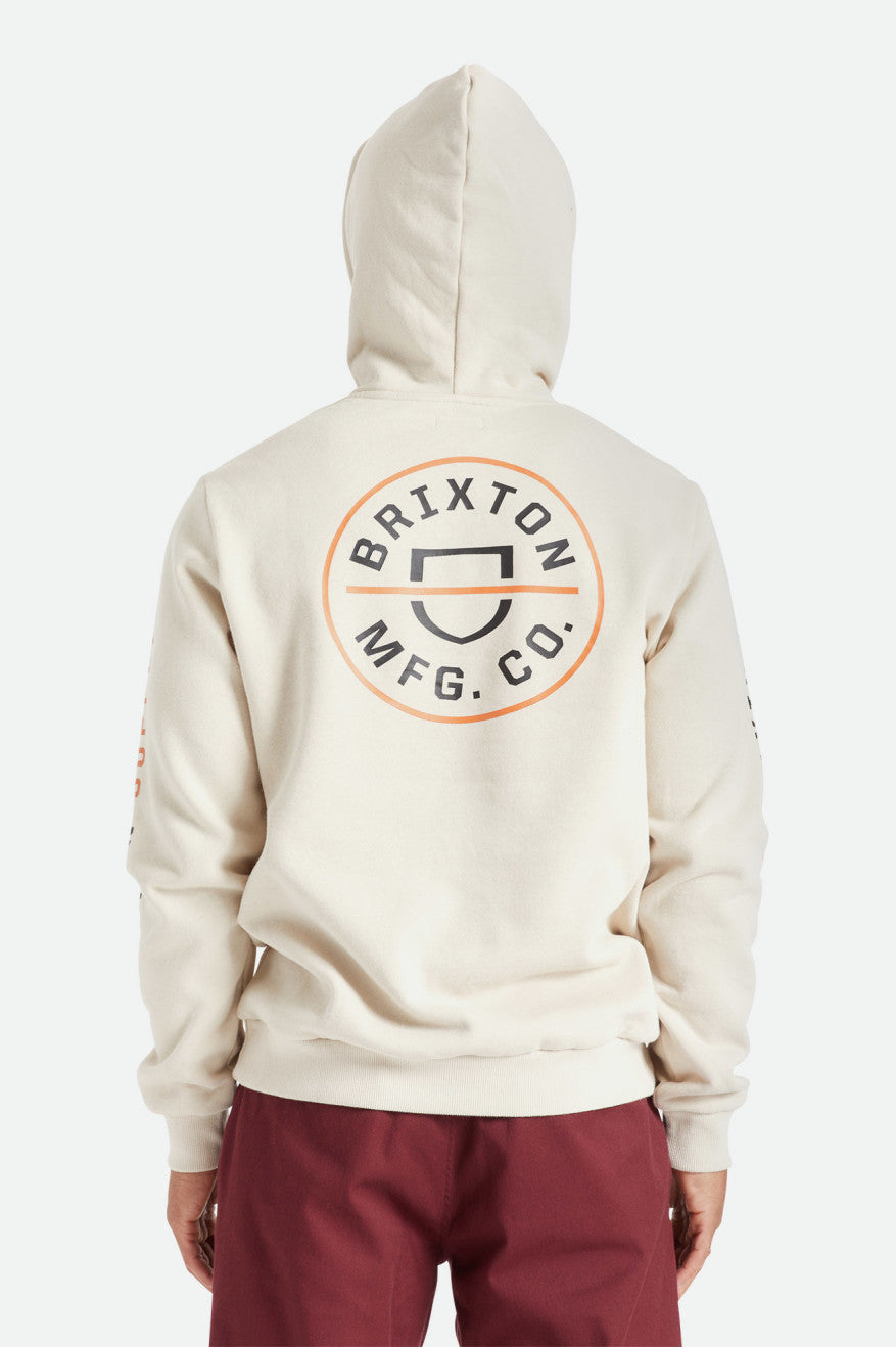 Sudadera Con Capucha Brixton Crest Hombre Beige Naranjas Negros | IJWSXG549