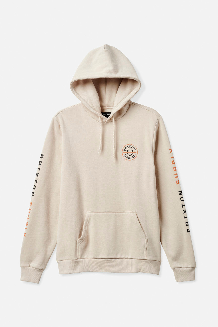 Sudadera Con Capucha Brixton Crest Hombre Beige Naranjas Negros | IJWSXG549