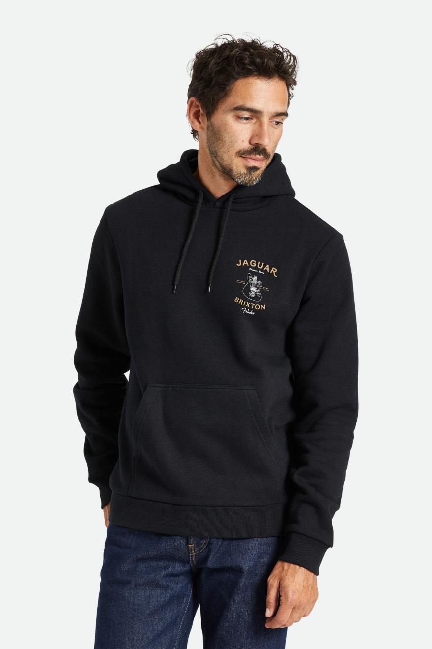 Sudadera Con Capucha Brixton Fender Jaguar Claws Hombre Negros | BRZLJC981