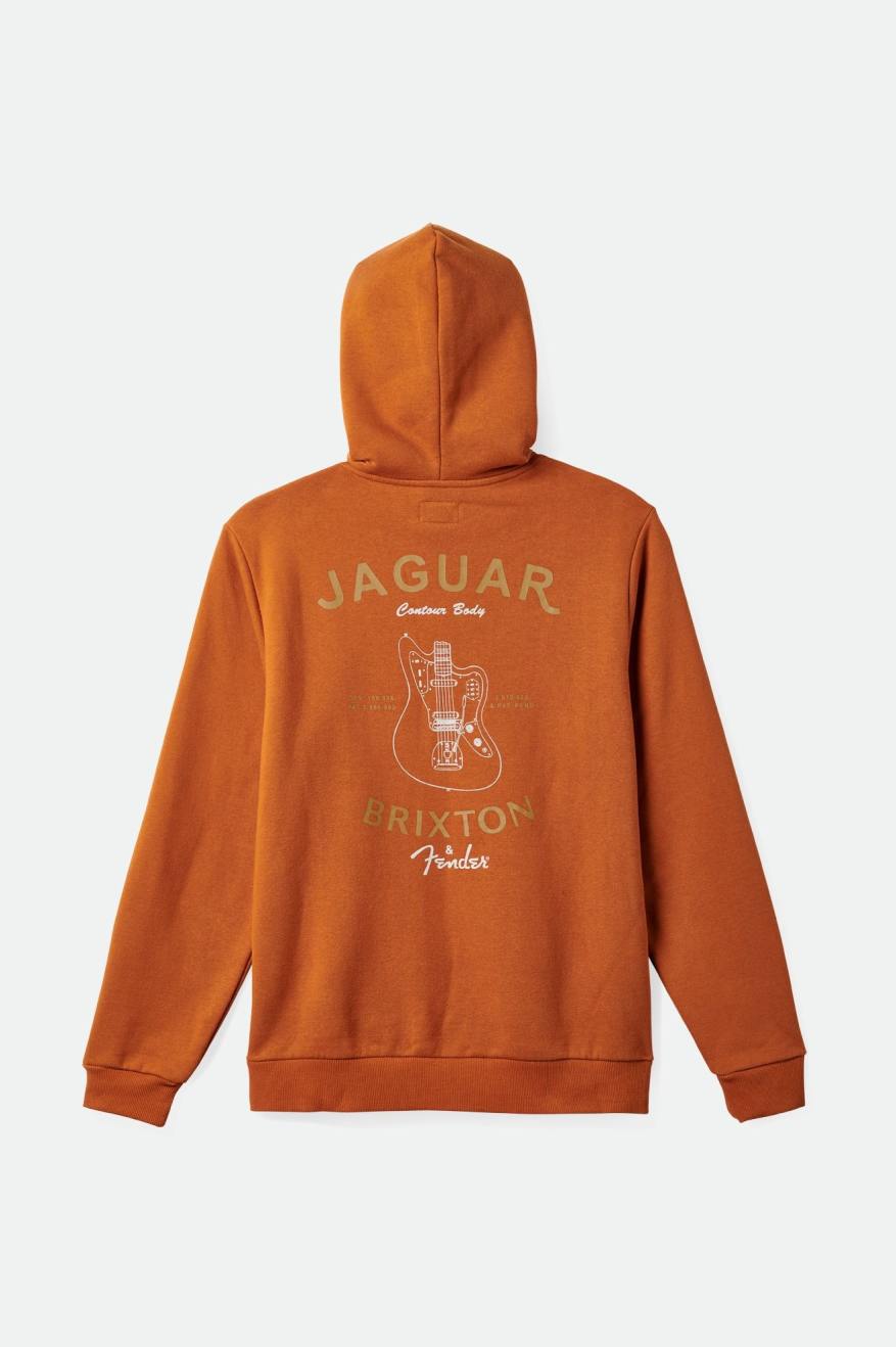 Sudadera Con Capucha Brixton Fender Jaguar Claws Hombre Naranjas | XCMIFJ905