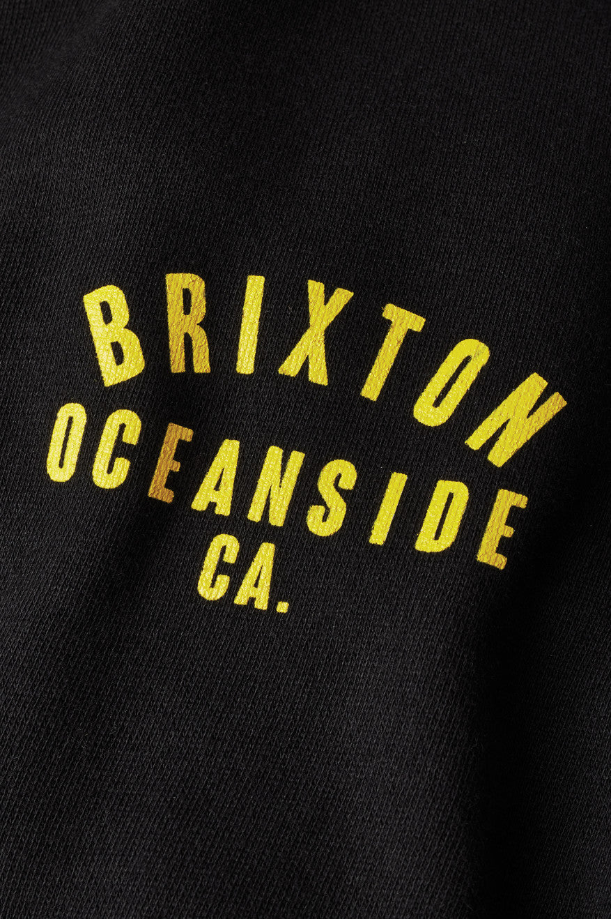 Sudadera Con Capucha Brixton Woodburn Oceanside Fleece Hombre Negros Dorados | WRLDXK925