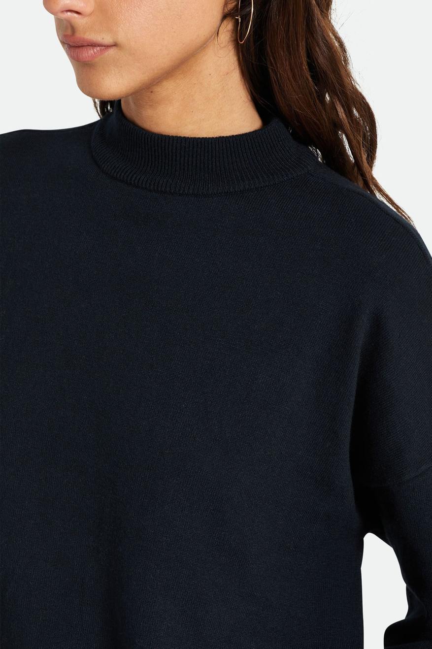 Suéteres Brixton Reserve Oversized Cashmere Mujer Negros | OJHAFK504