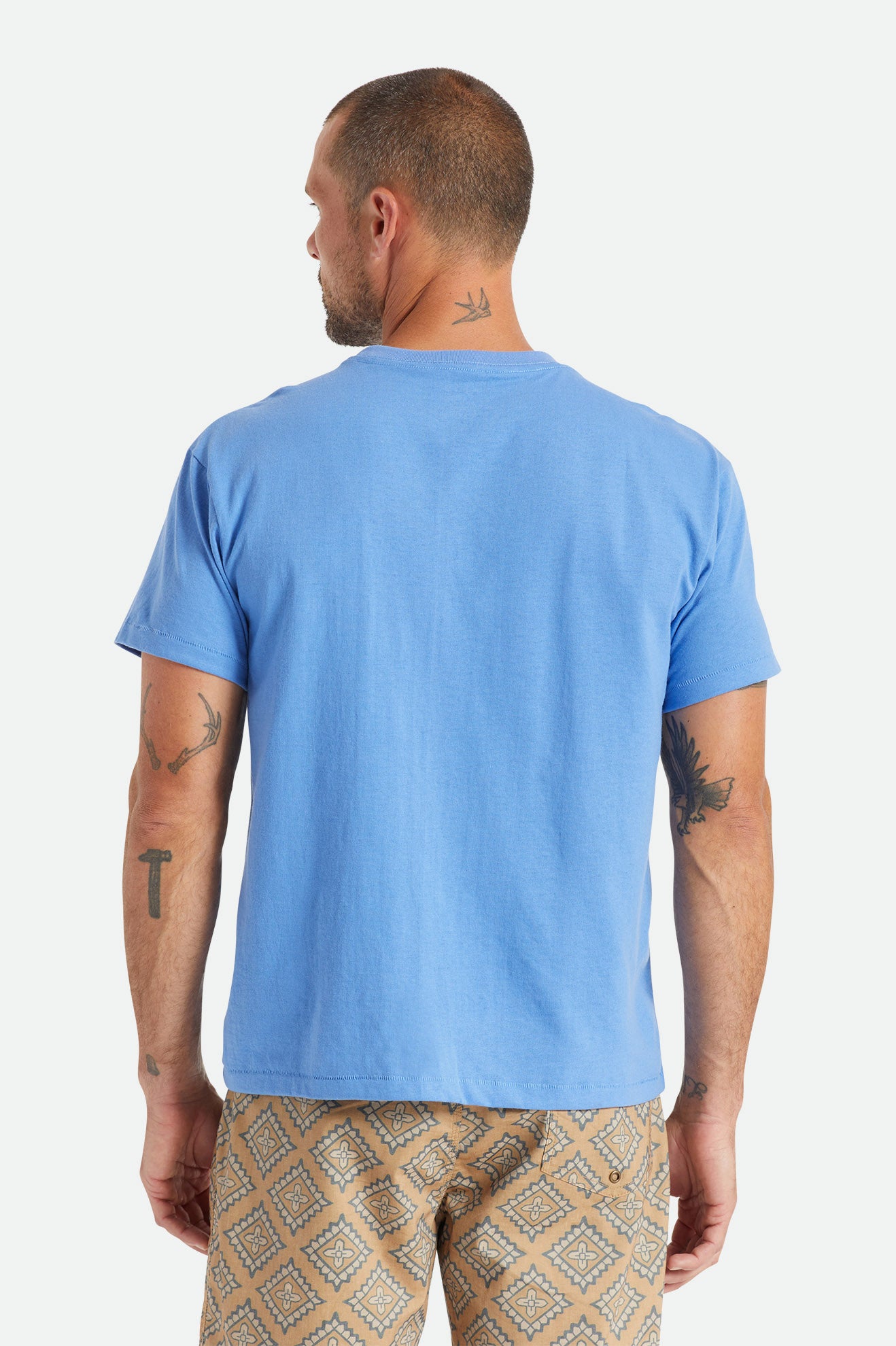 Tops Brixton Basic S/S Pocket Hombre Azules | WAZQEH645