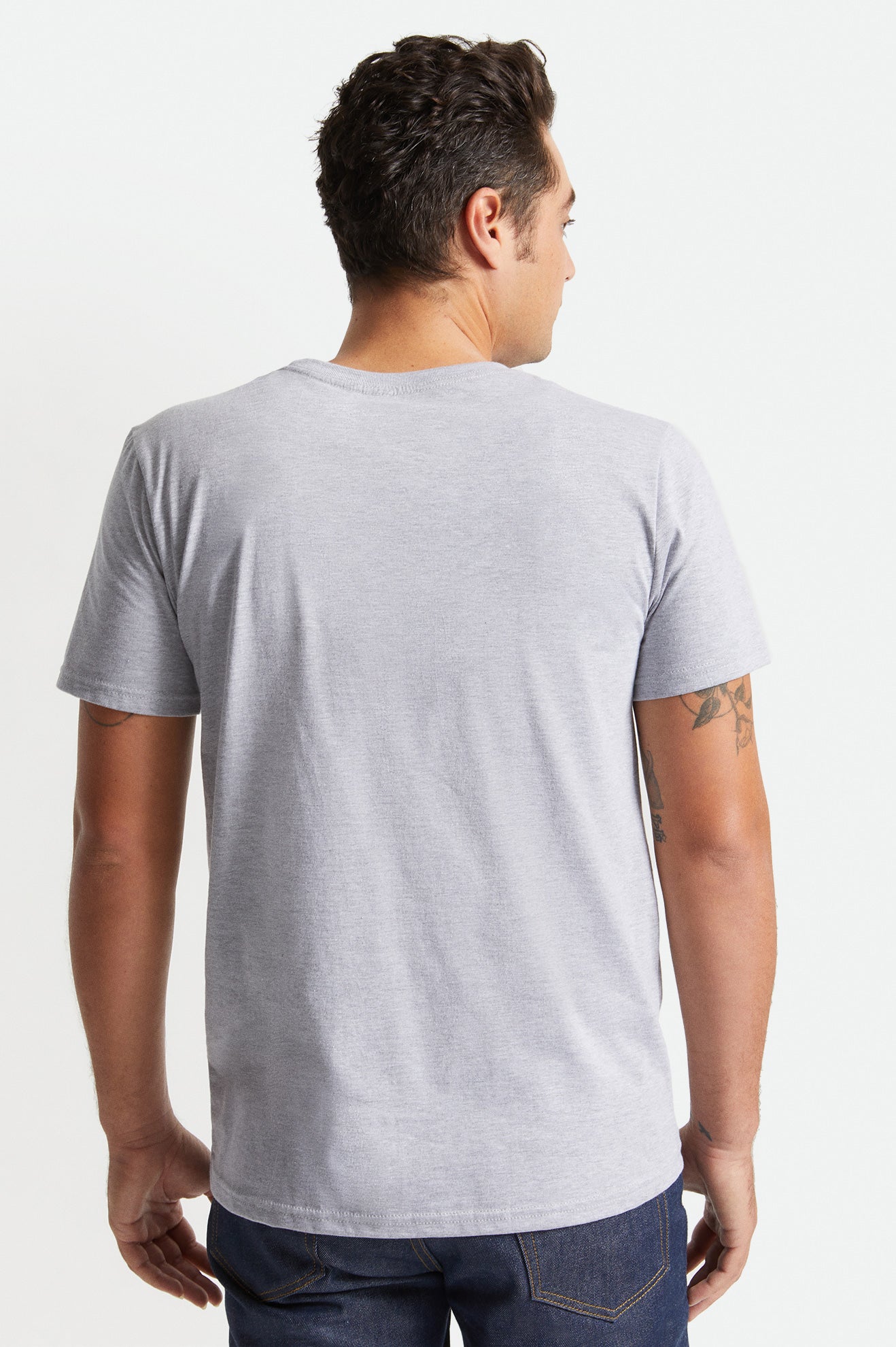 Tops Brixton Basic S/S Pocket Hombre Grises | PCFOBL162