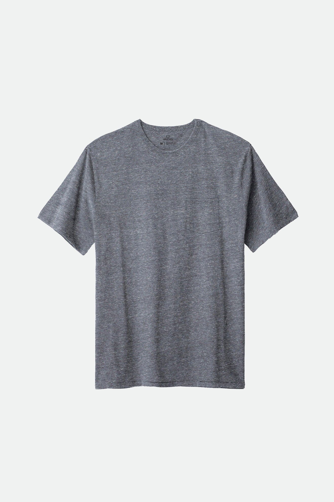 Tops Brixton Basic S/S Pocket Hombre Grises | PCFOBL162