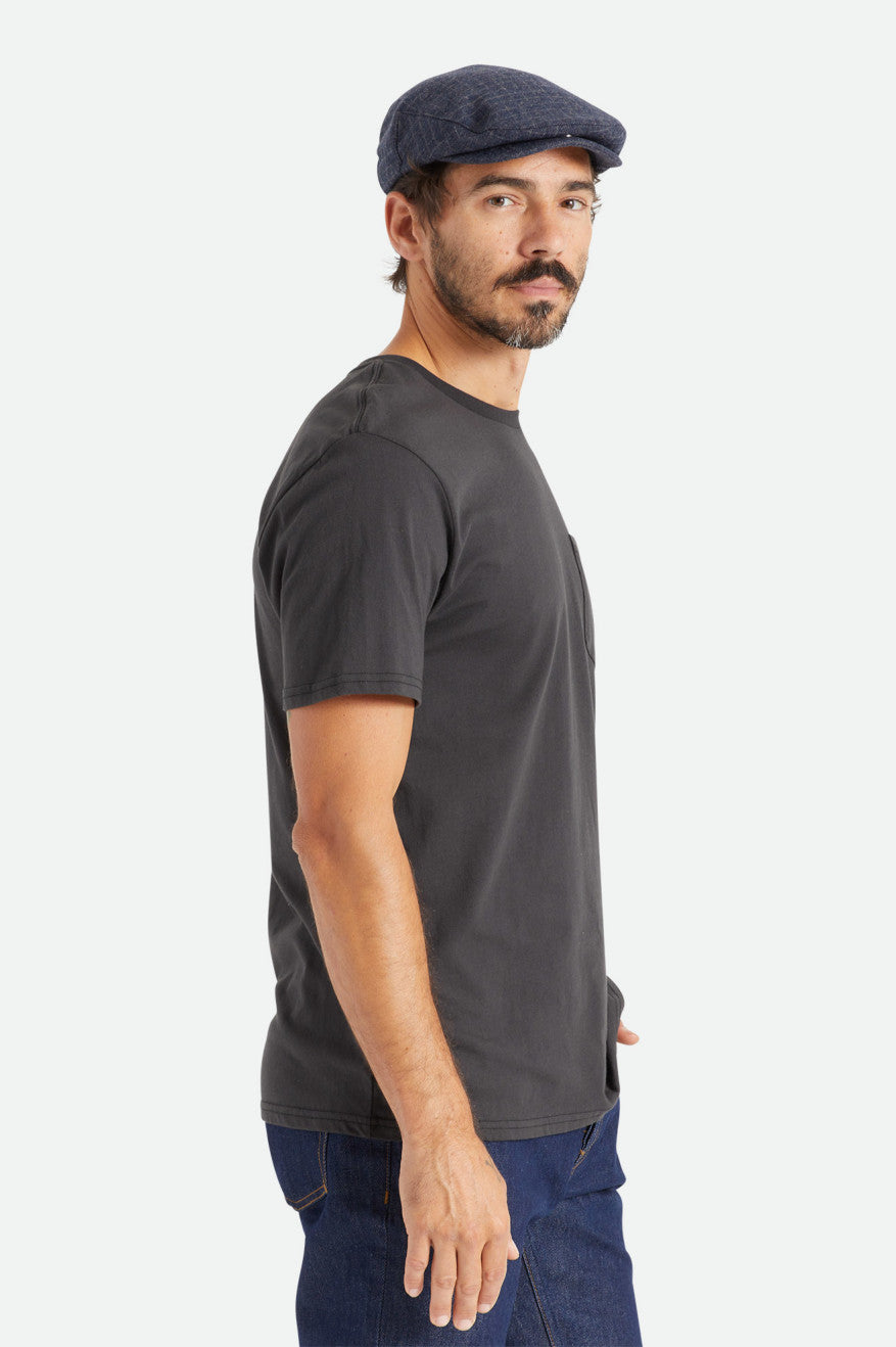 Tops Brixton Basic S/S Pocket Hombre Negros | ZMNEAS780