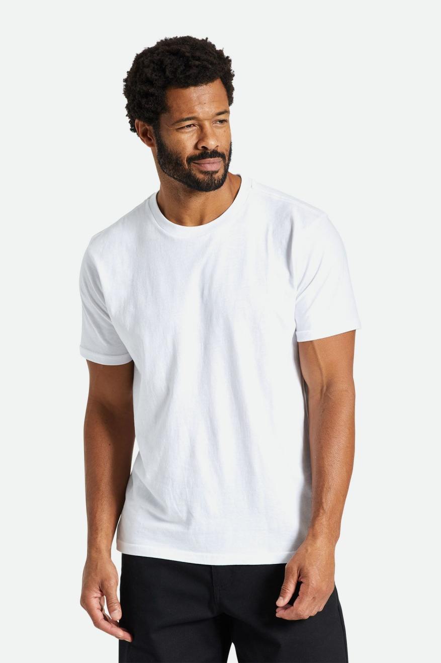 Tops Brixton Basic S/S Tailored Hombre Blancos | OLREBU258