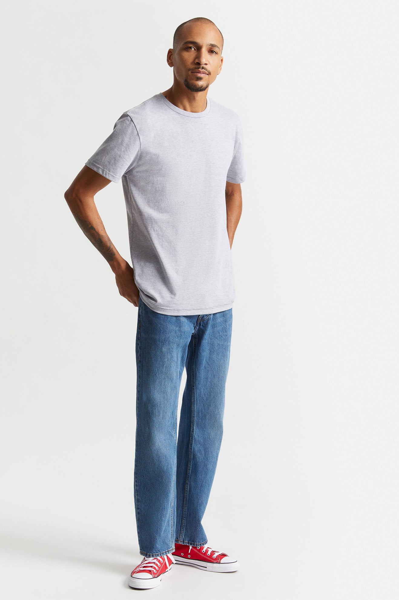 Tops Brixton Basic S/S Tailored Hombre Grises | TWPVBF025