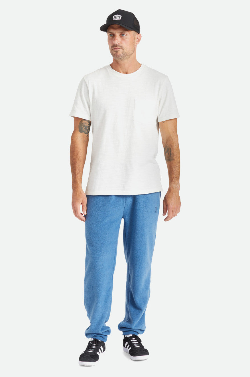 Tops Brixton Basic Slub S/S Pocket Hombre Blancos | KFSEBW890