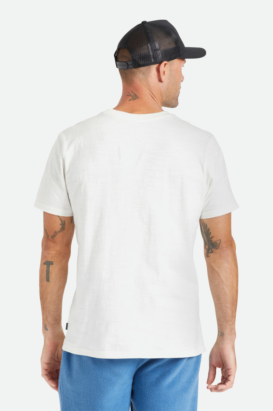 Tops Brixton Basic Slub S/S Pocket Hombre Blancos | KFSEBW890