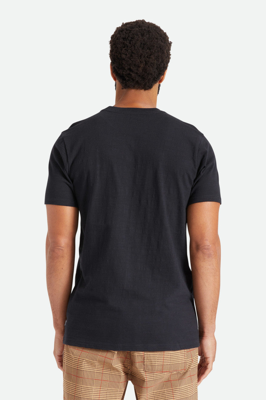 Tops Brixton Basic Slub S/S Pocket Hombre Negros | WLXTSM239