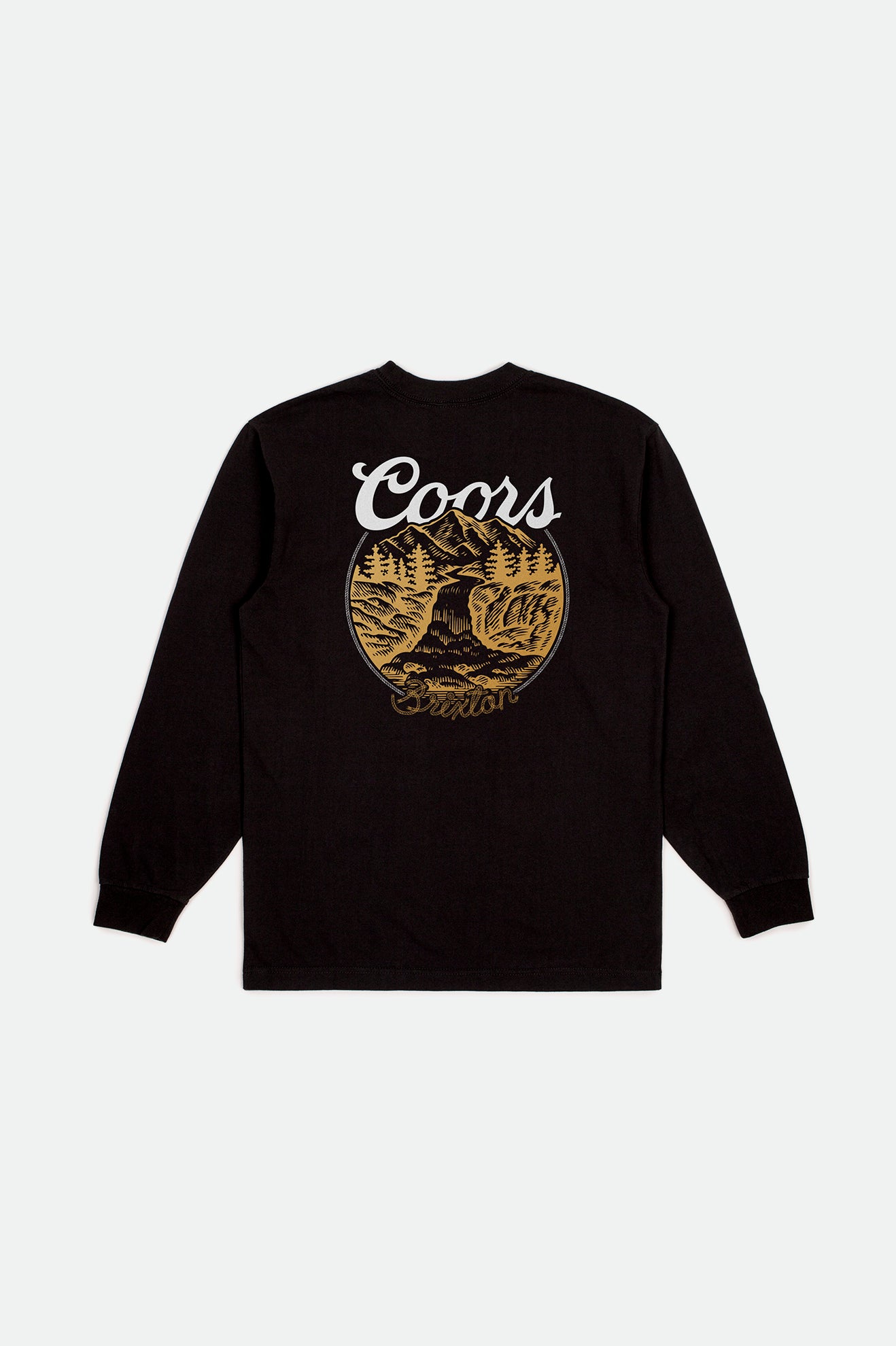 Tops Brixton Coors Rocky L/S Standard Hombre Negros | KYOVTJ058