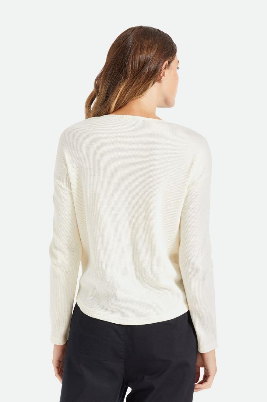 Tops Brixton Monty L/S Henley Mujer Blancos | KYGDFJ768