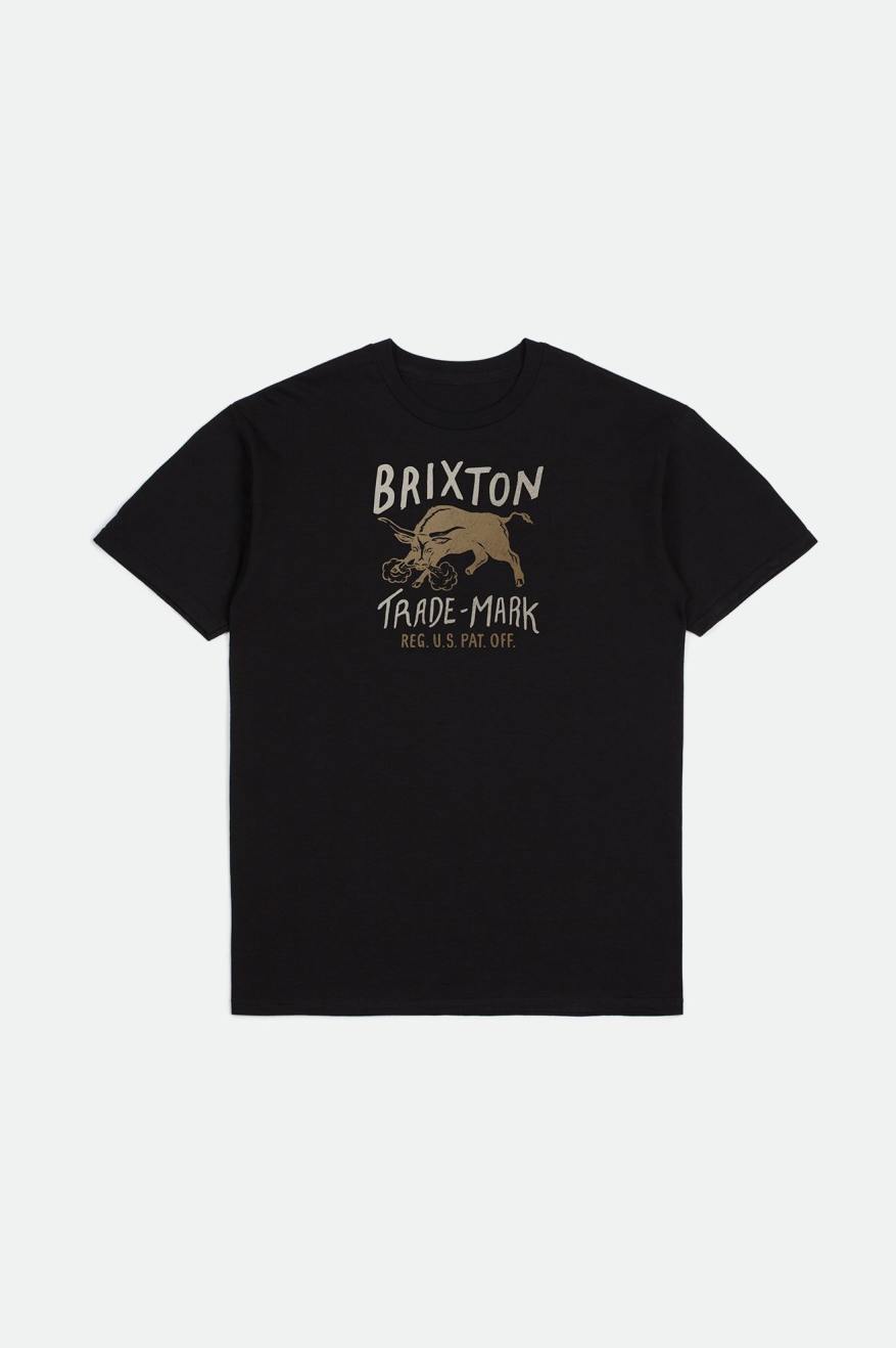 Tops Brixton Roxboro S/S Standard Hombre Negros | YNEPDH812