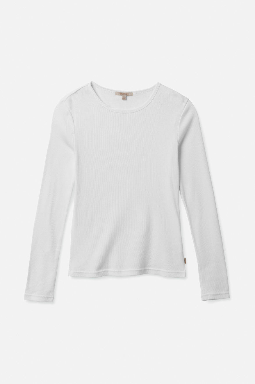 Tops Brixton Tennessee L/S Mujer Blancos | QMBNKR876