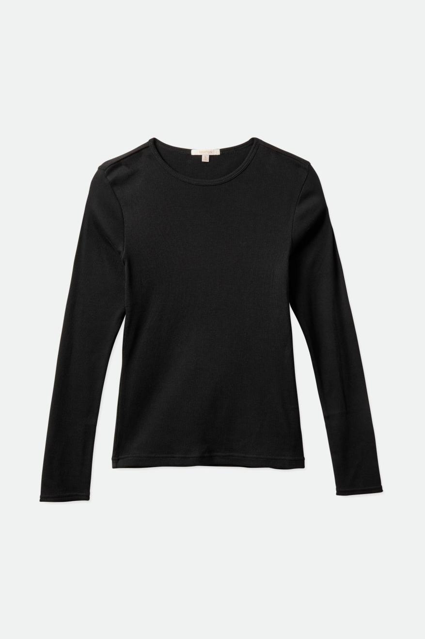 Tops Brixton Tennessee L/S Mujer Negros | VQHKDS709