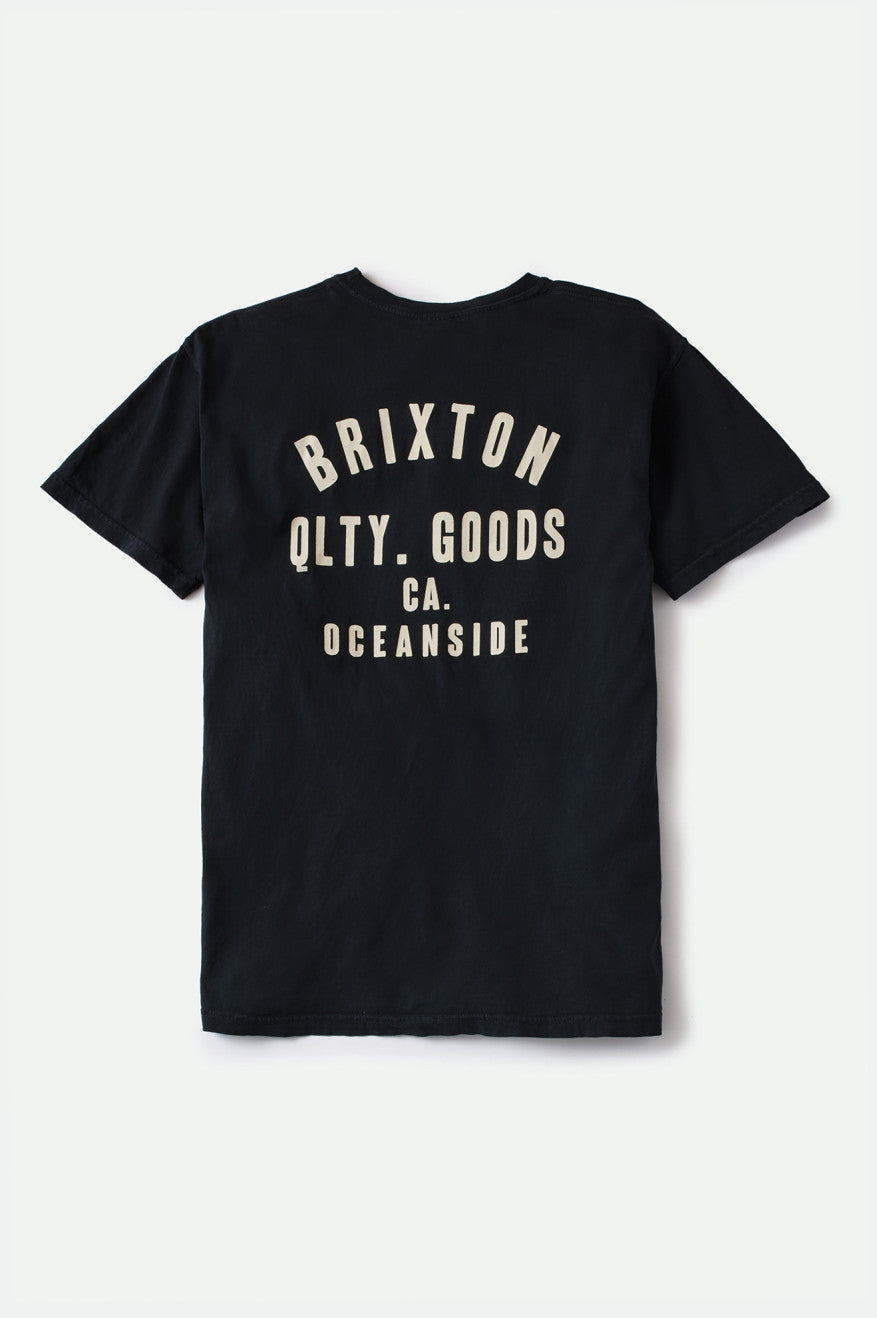 Tops Brixton Woodburn Oceanside S/S Standard Hombre Negros Blancos | AWNRML069